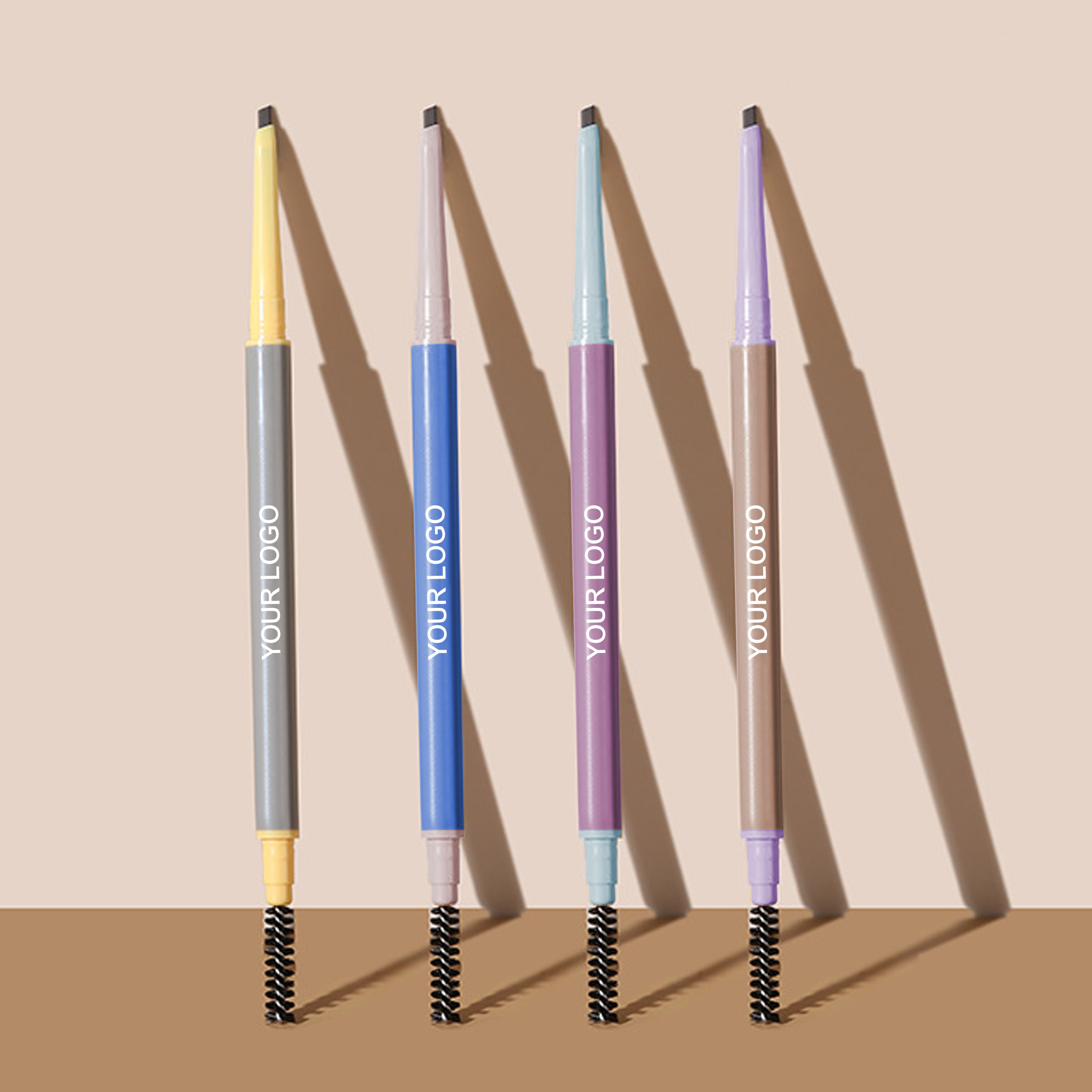Waterproof Eyebrow Pencil with Fine Tip Spoolie Brush