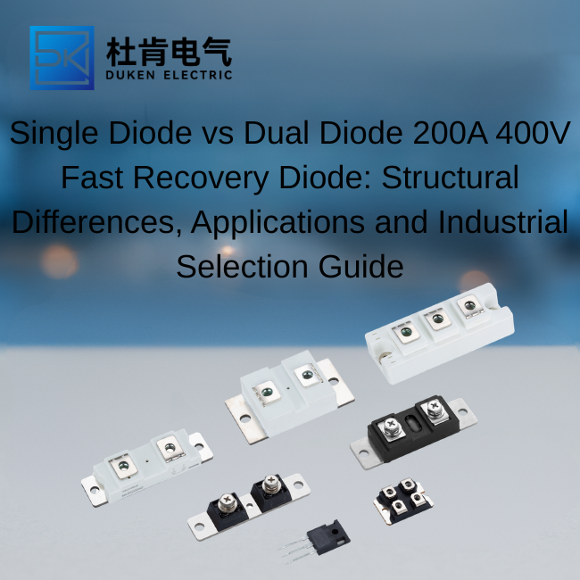 Single Diode vs Dual Diode 200A 400V Fast Recovery Diode: Structural Differences, Applications and Industrial Selection Guide