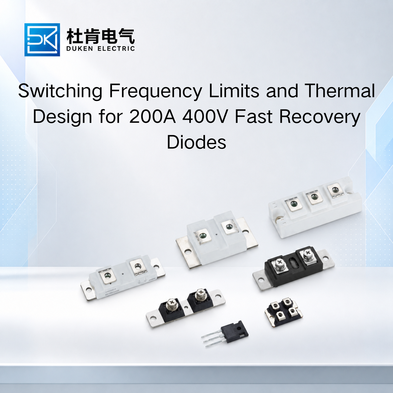 Switching Frequency Limits and Thermal Design for 200A 400V Fast Recovery Diodes