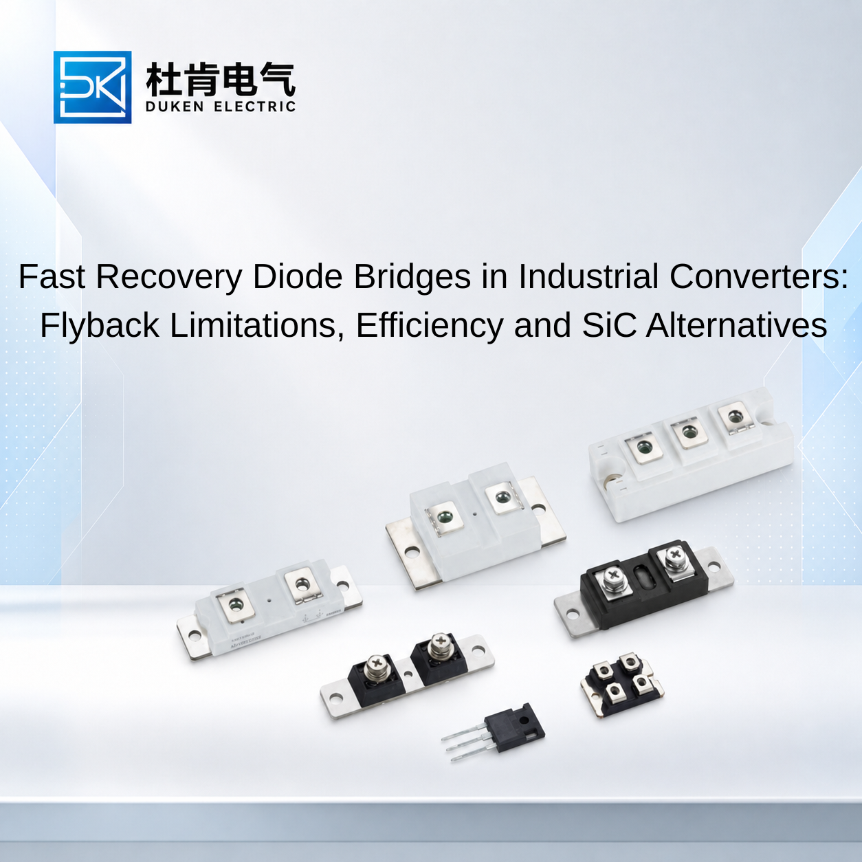 Fast Recovery Diode Bridges in Industrial Converters: Flyback Limitations, Efficiency and SiC Alternatives