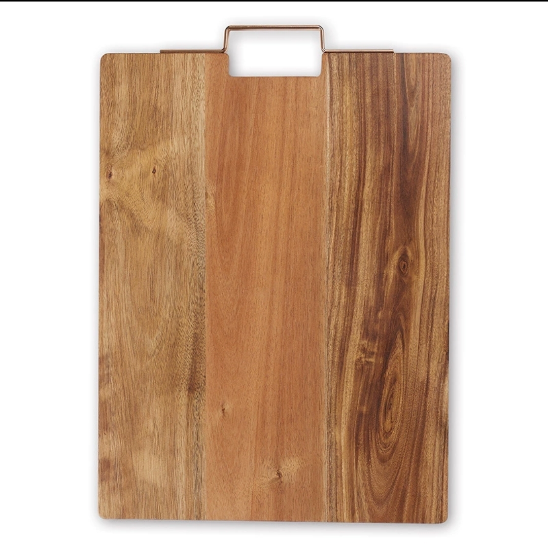 Non-toxic Custom Multi-Purpose Wooden Cutting Board with Handle – Natural Acacia Wood Chopping Block