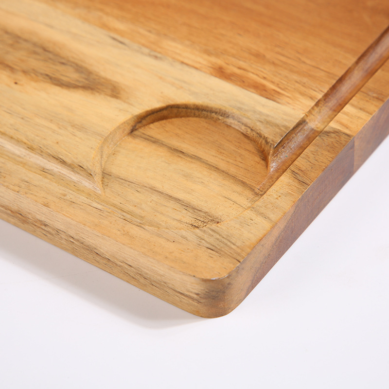 Sustainable Rectangular Acacia Wood Serving Board with Ceramic Dipping Bowl – Cheese & Snack Tray