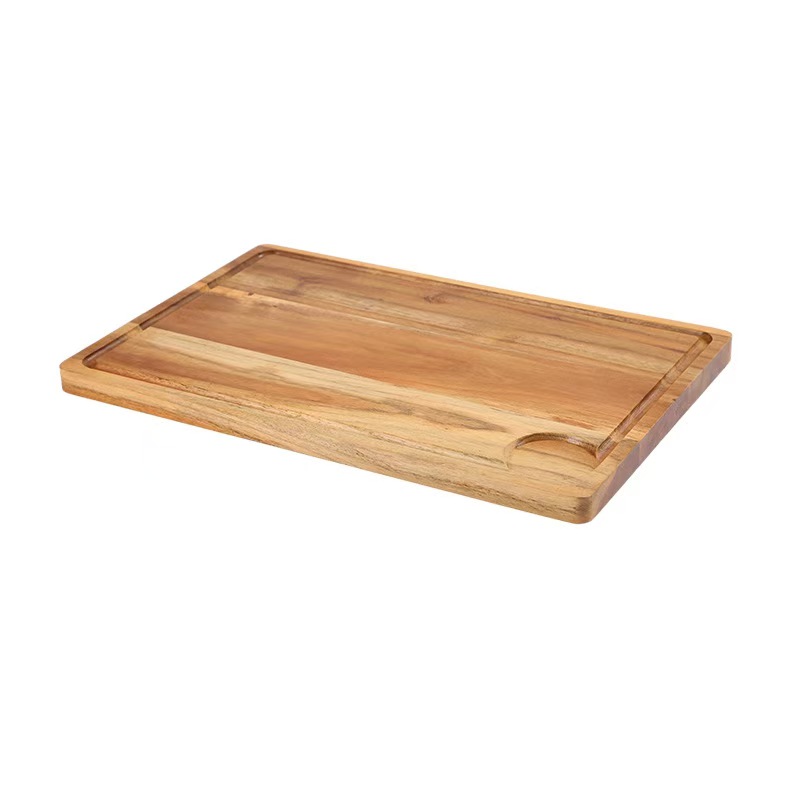 Sustainable Rectangular Acacia Wood Serving Board with Ceramic Dipping Bowl – Cheese & Snack Tray