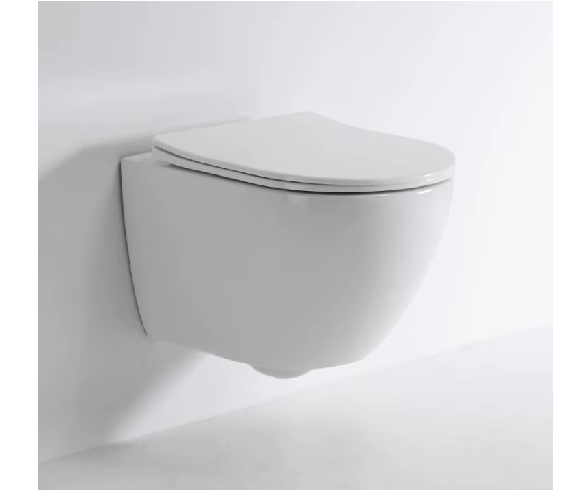 Elegant Wall-Hung Toilet with Soft-Close Seat – Modern Space-Saving Ceramic WC