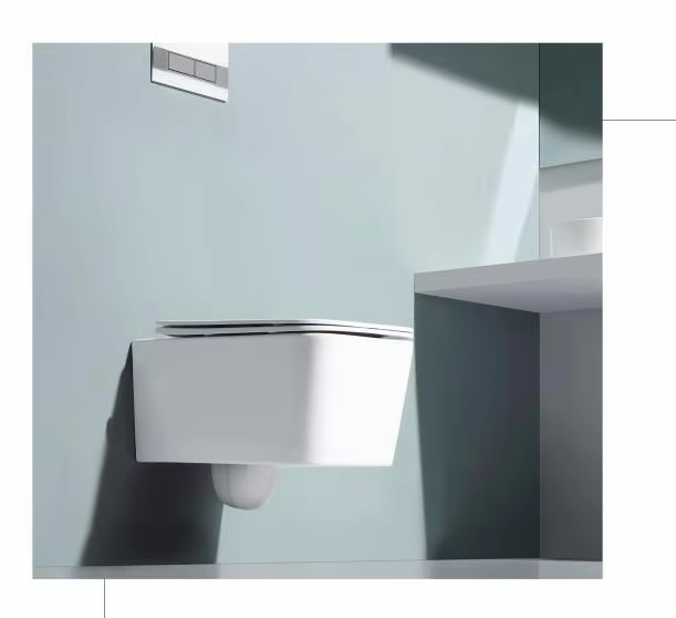 Modern Wall Hung Ceramic Toilet BF2467D-BD Dual Flush Bathroom WC