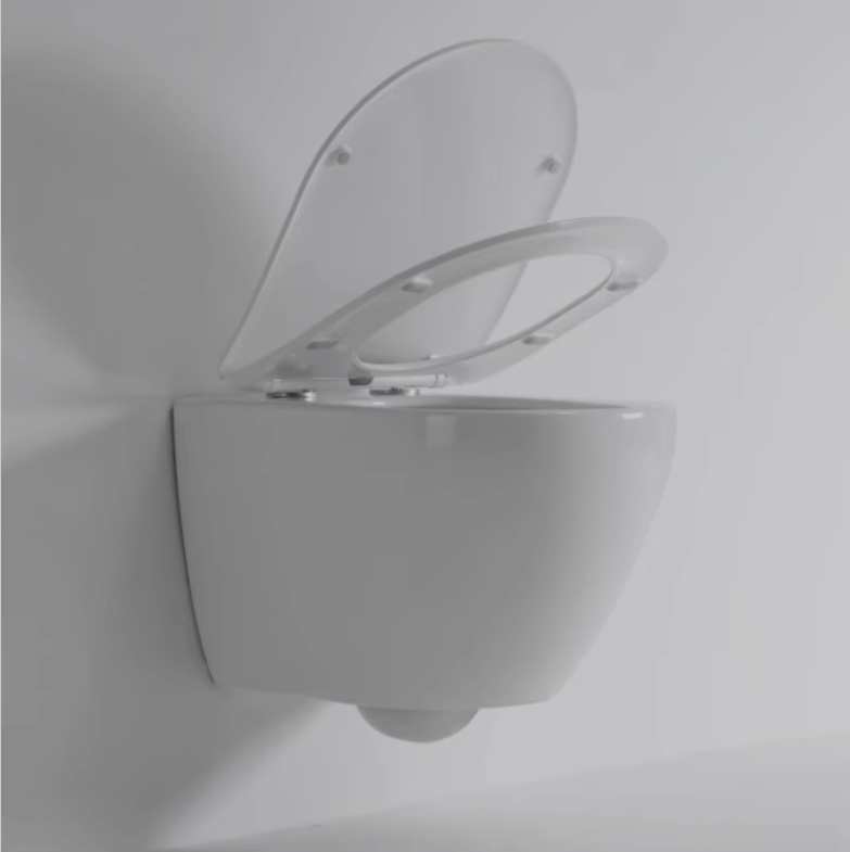 BF2418 Wall-Hung Toilet – Washdown Flushing, Soft Close UF Seat, 4.5L Water Consumption