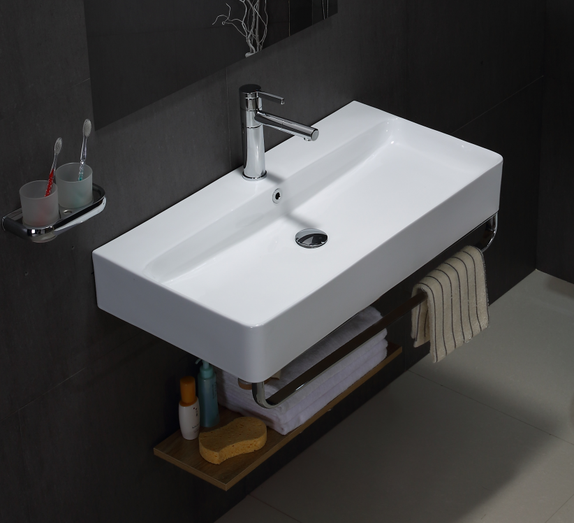 Modern Wall Mounted Ceramic Cabinet Basin–BF0419