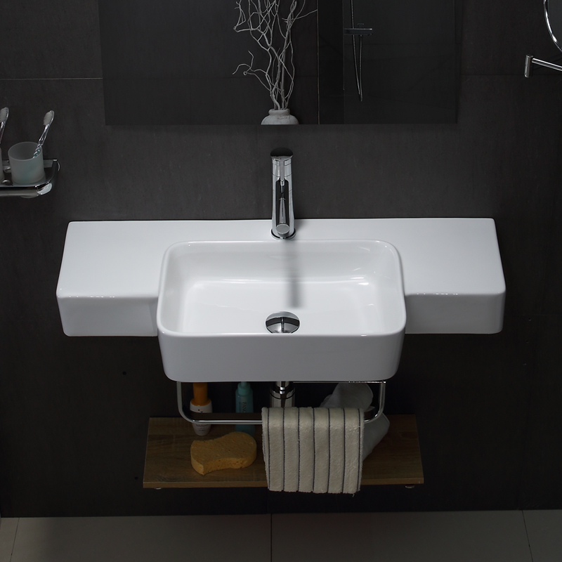 Modern Wall Hung Ceramic Wash Basin–BF0457