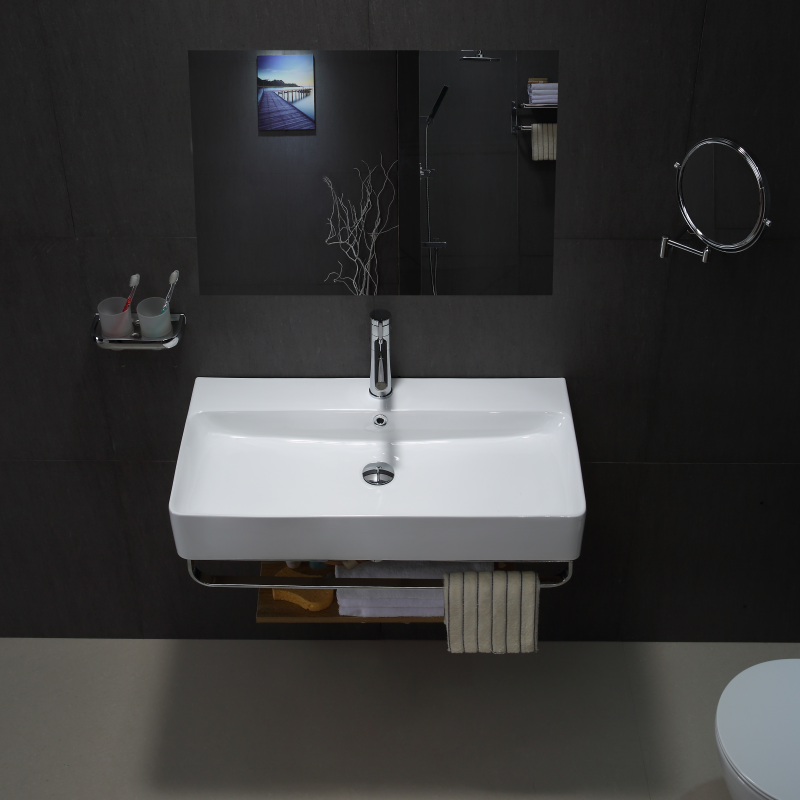 Modern Wall Mounted Ceramic Cabinet Basin–BF0419