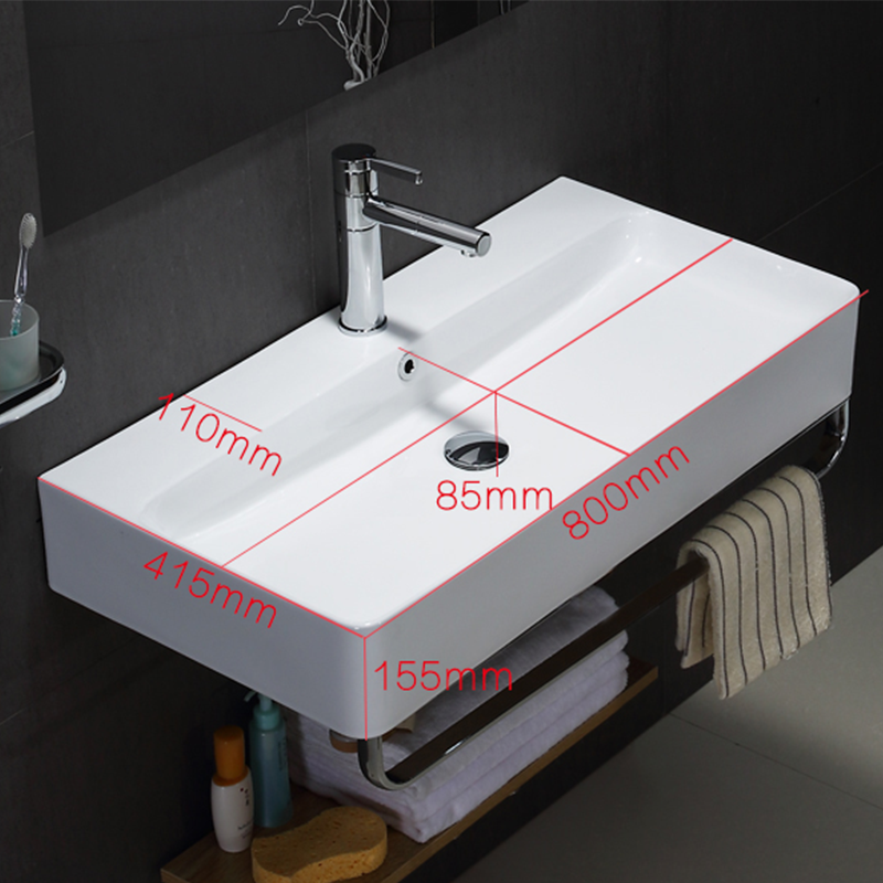 Modern Wall Mounted Ceramic Cabinet Basin–BF0419