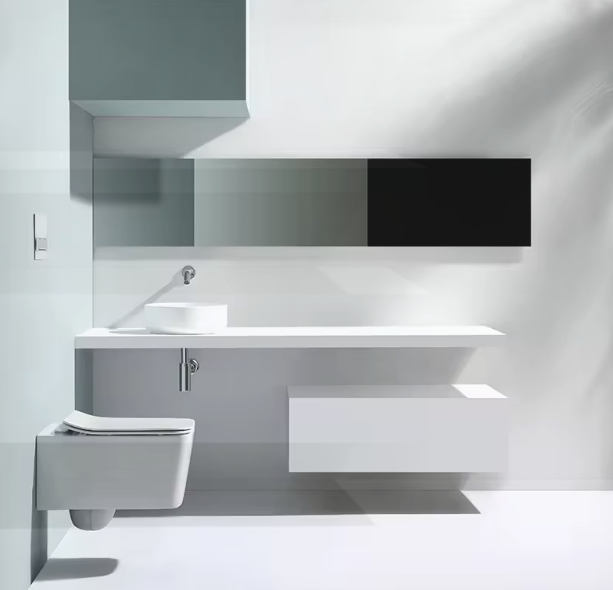 BF2467A Modern Wall-Mounted Dual-Flush Ceramic Toilet