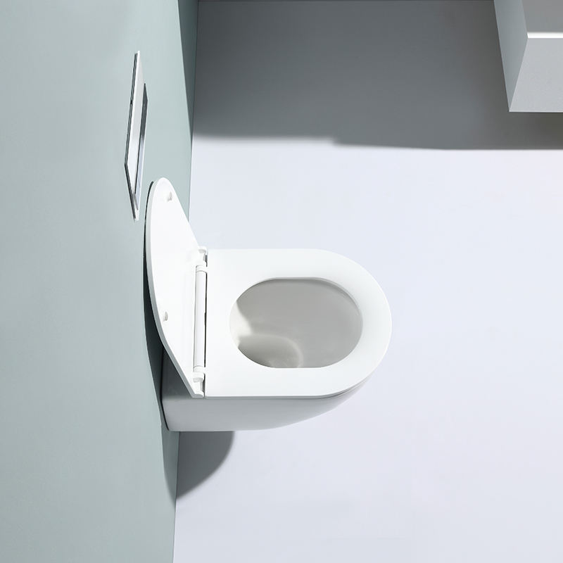 BF2472 Wall-Hung Ceramic Toilet 530×345×350mm 3/6L Dual Flush with Soft-Close UF Seat