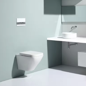 Modern Wall-Hung Toilet with Soft Close Seat and Rimless Design | Space-Saving Ceramic WC