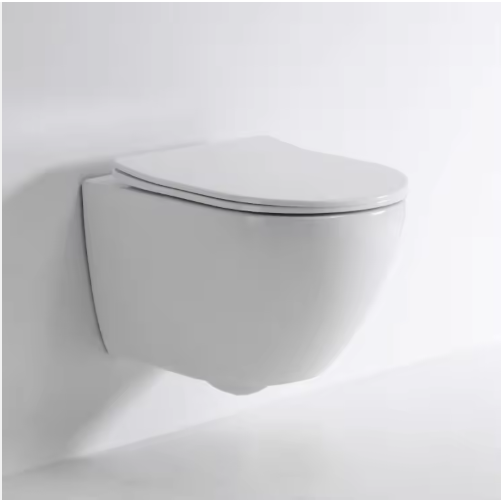 Compact Wall-Hung Toilet – Modern White Ceramic Bathroom Solution