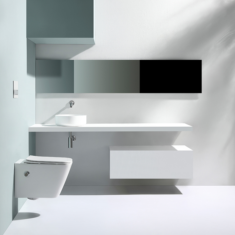 Rimless Wall-Hung Toilet, Model BF2370 - Stylish Ceramic Toilet with Washdown Flush