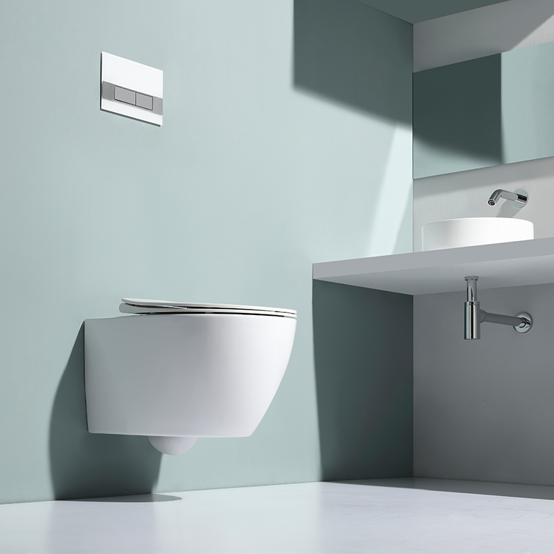 BF2375 Wall-Hung Ceramic Toilet with Cyclone Flushing and Soft Close UF Seat