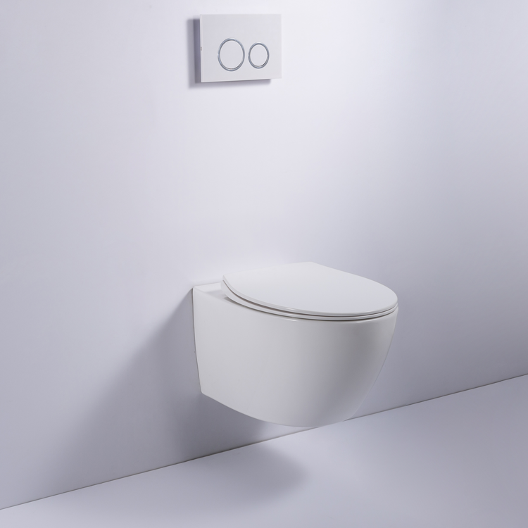 BF2375 Wall-Hung Toilet with Soft Close UF Seat – Cyclone Flushing, Ceramic, White