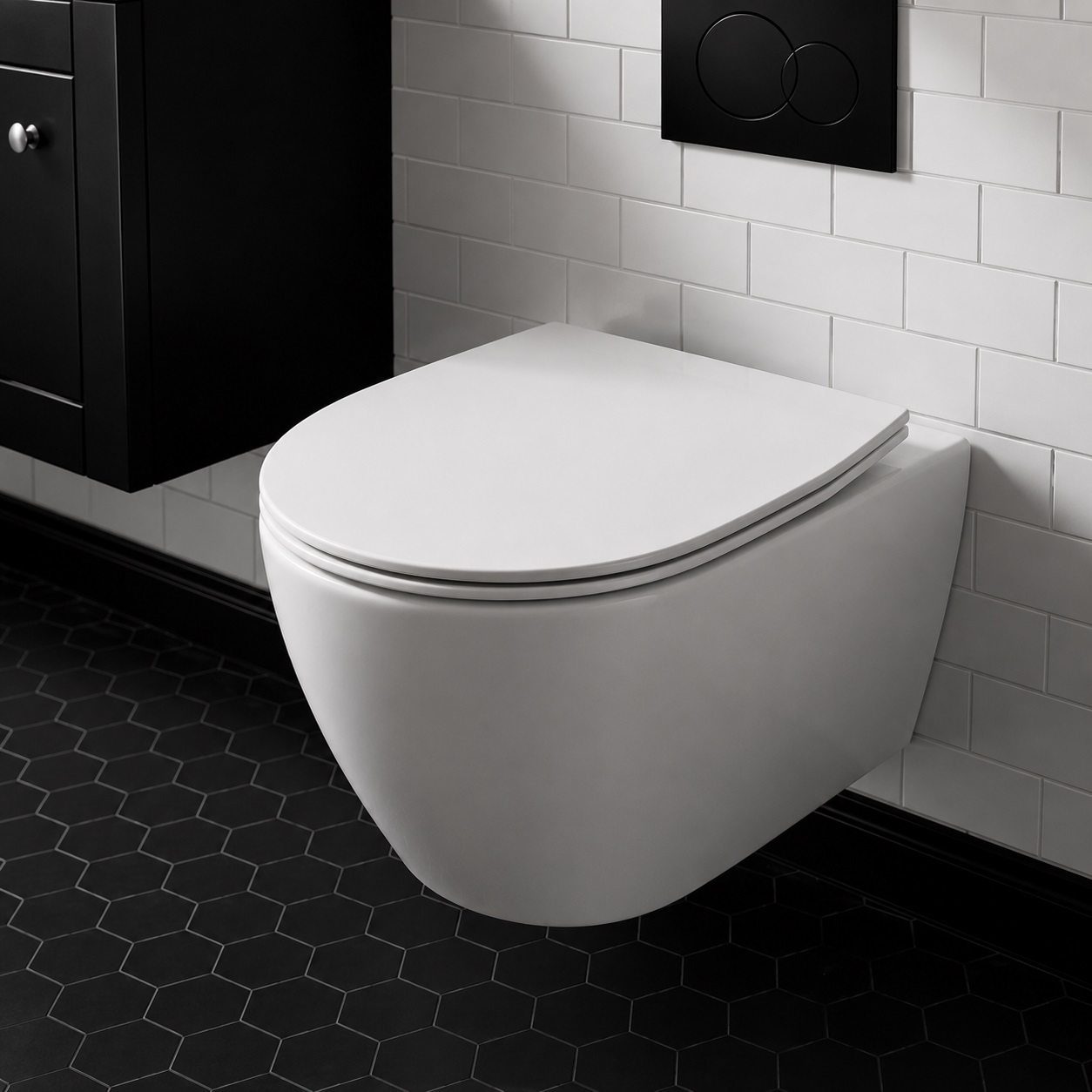 BF2375 Wall-Hung Ceramic Toilet with Cyclone Flushing