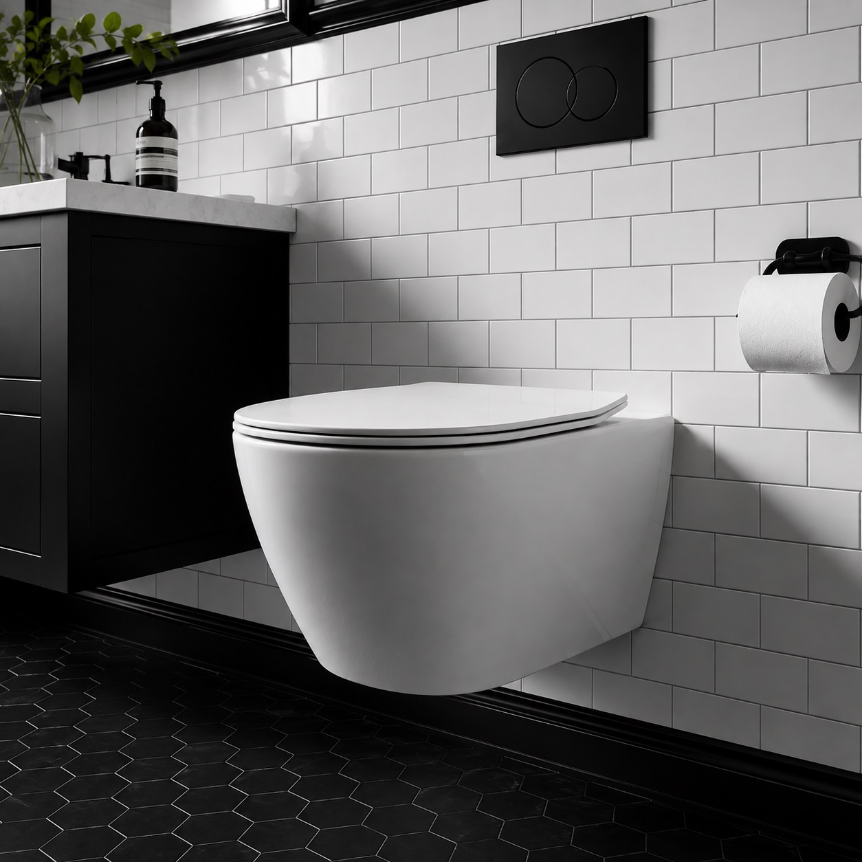 BF2375 Wall-Hung Ceramic Toilet with Cyclone Flushing