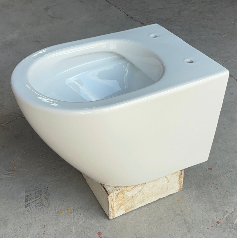 BF2377A Modern Minimalist Diamond Wall-Hung Toilet with Soft Close Seat