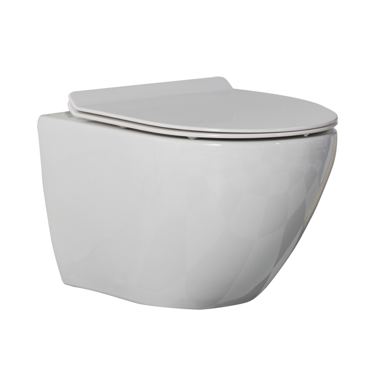 Modern Wall-Hung Ceramic Toilet with Soft Close Lid