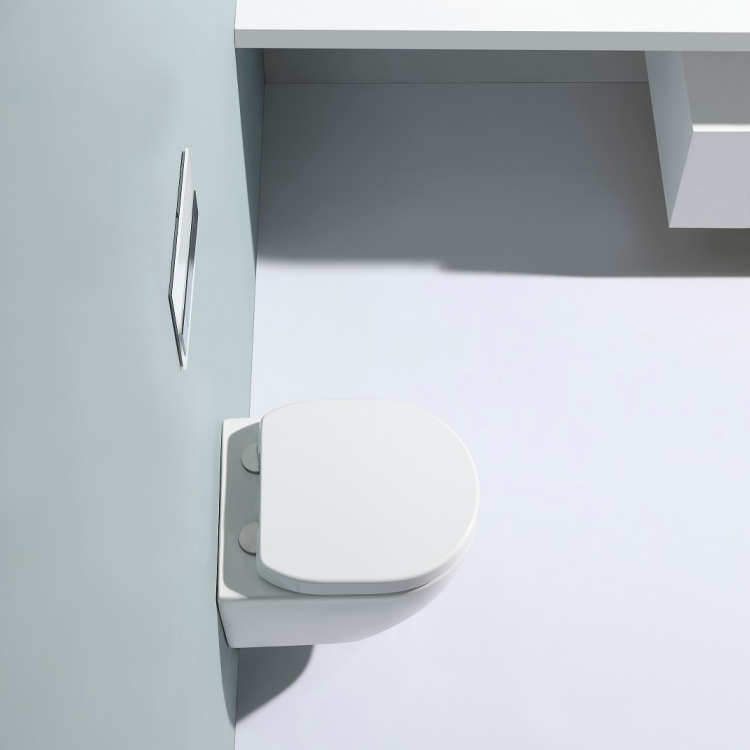 Rimless Wall Hung Toilet 2412 – Space-Saving, Quiet & Powerful Flushing