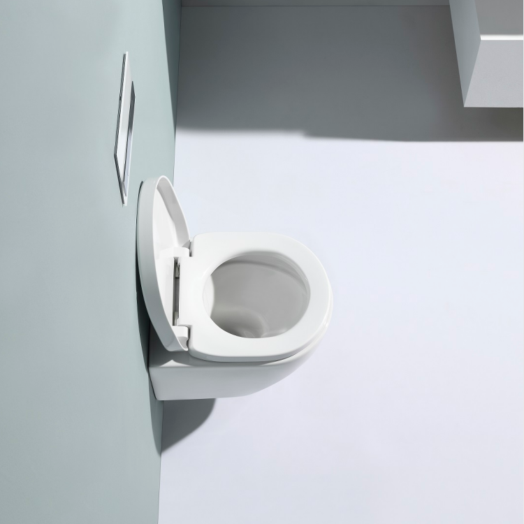 Rimless Wall Hung Toilet 2412 – Space-Saving, Quiet & Powerful Flushing