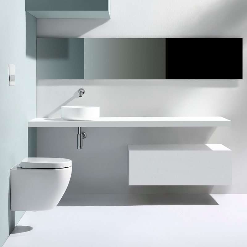 BF2412 Industrial Wall-Mounted Toilet Chic European Design with Robust Build Rimless & Hygienic Easy Clean Features