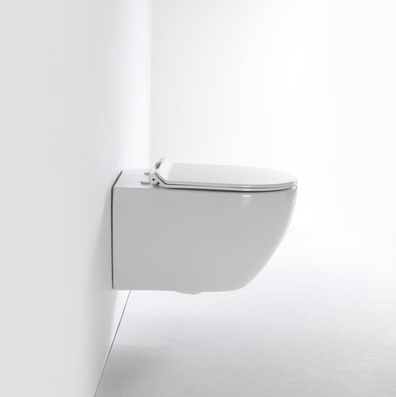 Ultra-Quiet Wall-Hung Toilet 2416A with Powerful Vortex Flush – Minimalist Design, Space-Saving
