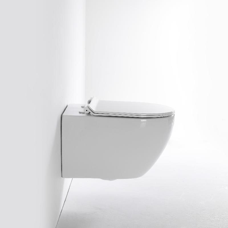 Modern Wall-Hung Ceramic Toilet 2416A with Soft-Close Seat