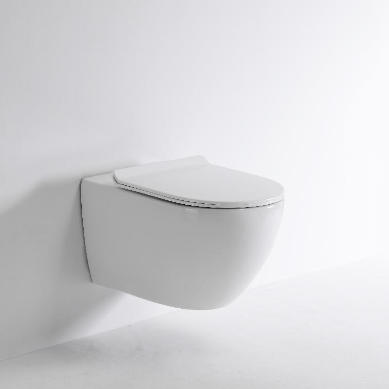 Modern Wall-Hung Ceramic Toilet 2416A with Soft-Close Seat