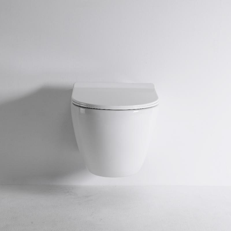 Modern Wall-Hung Ceramic Toilet 2416A with Soft-Close Seat