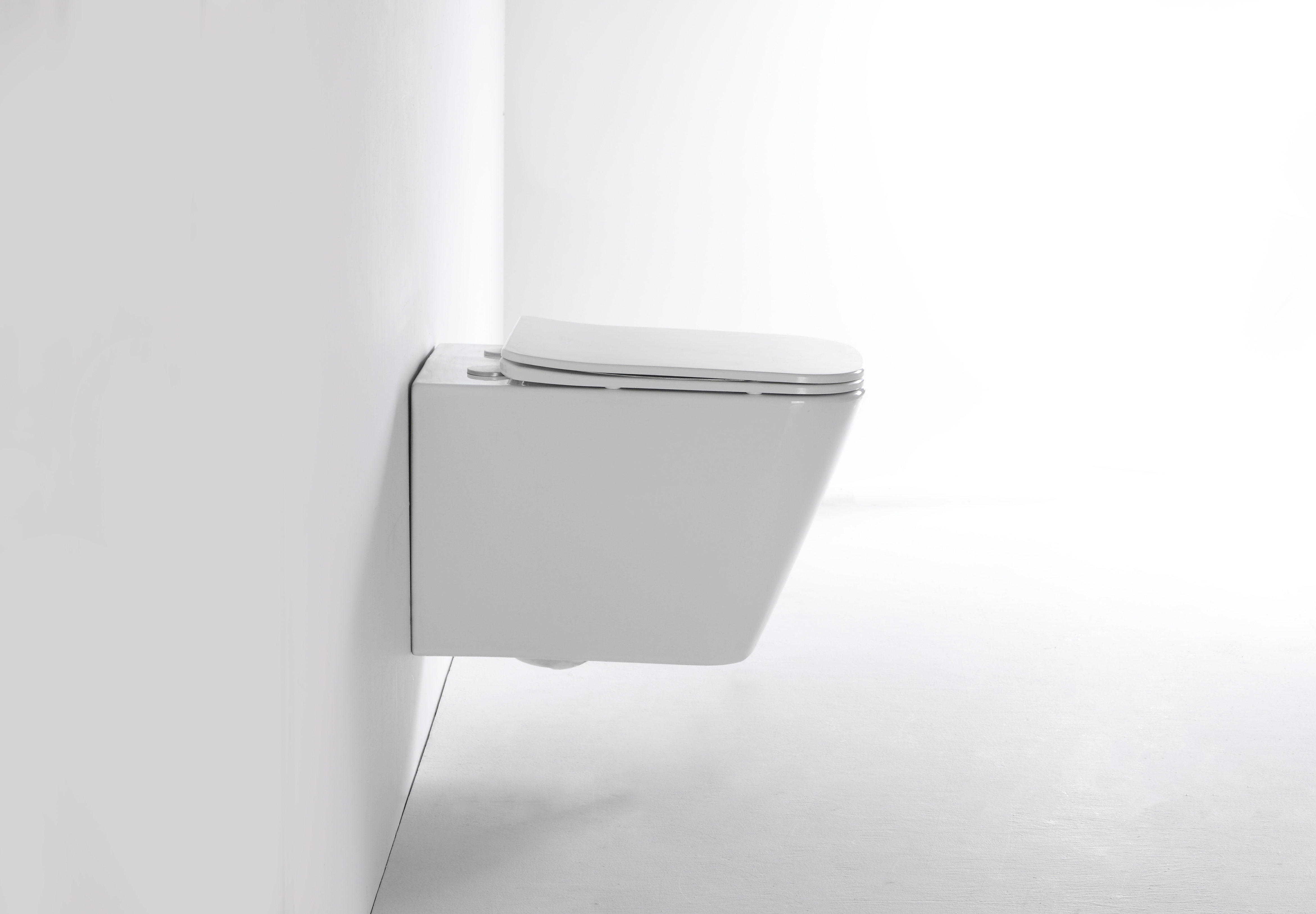 2417D Super Vortex Wall-Hung Toilet – Rimless Ceramic Floating WC with Powerful Swirl Flush