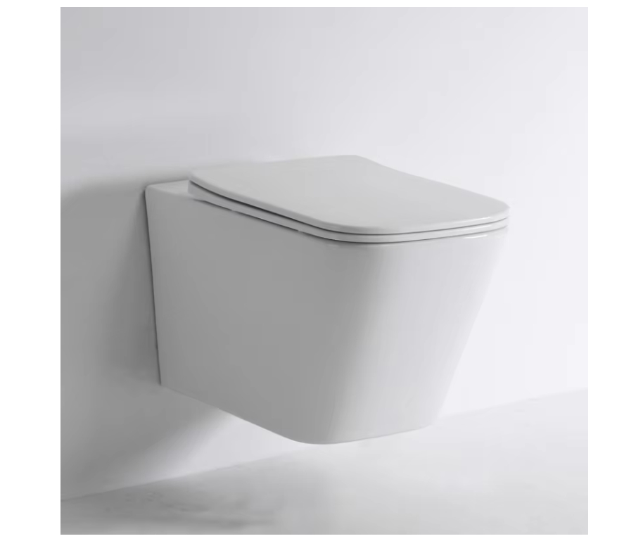 Wall Hung Toilet BF2417E Ceramic WC with Vortex Flush Soft Close Seat