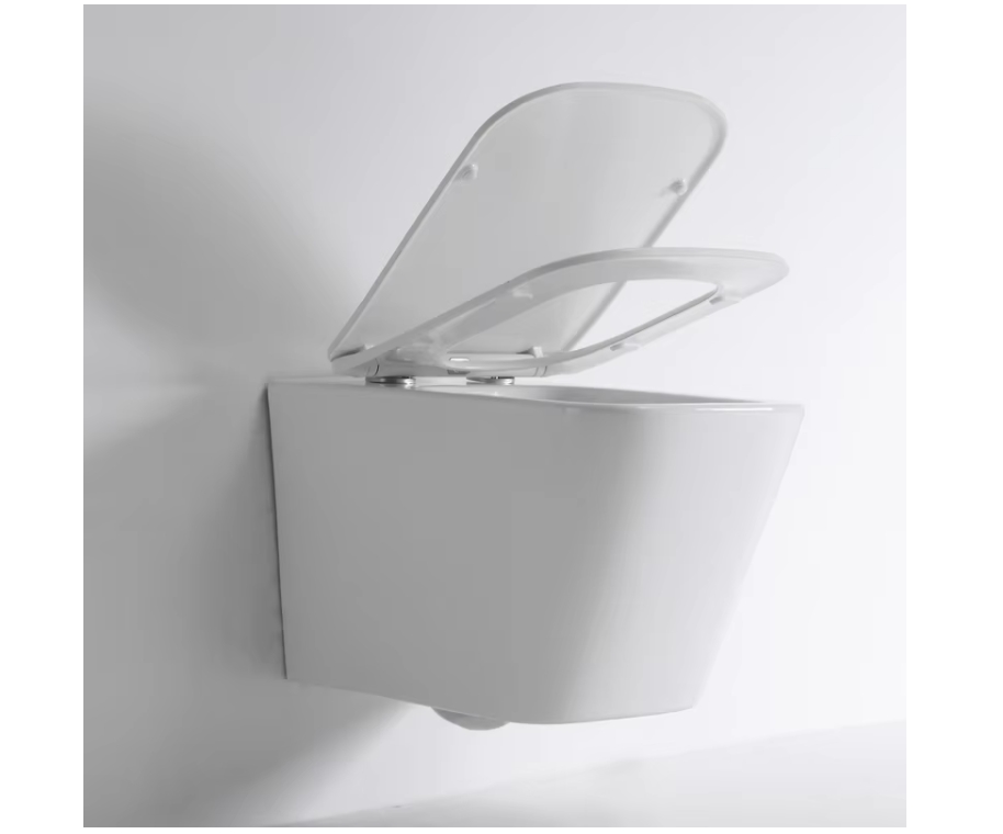 Wall Hung Toilet BF2417E Ceramic WC with Vortex Flush Soft Close Seat