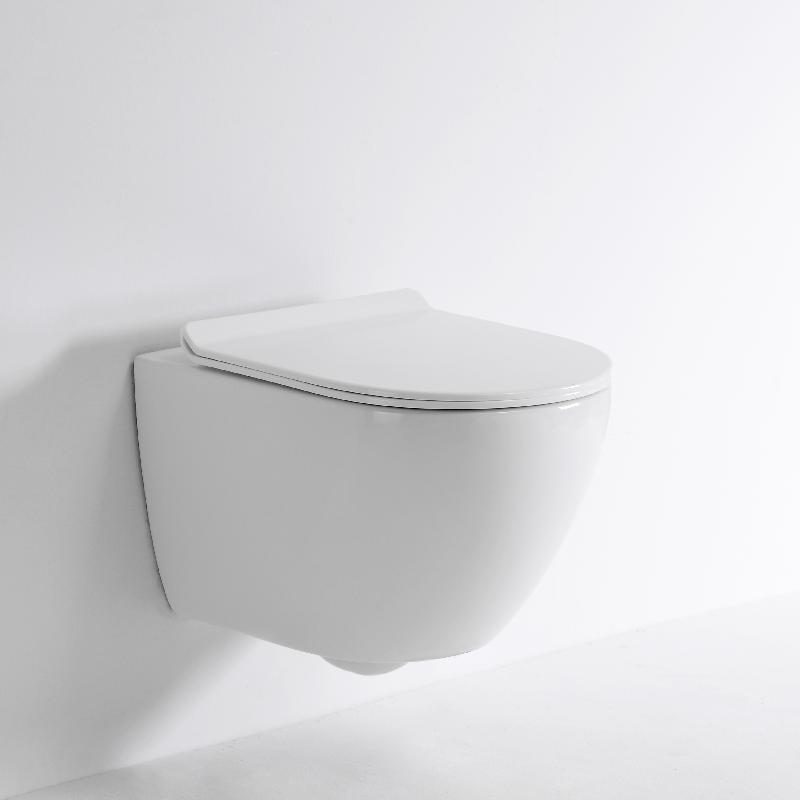 BF2418 Quiet and Powerful Flushing Ceramic Wall Hung Toilet with Soft Close Seat