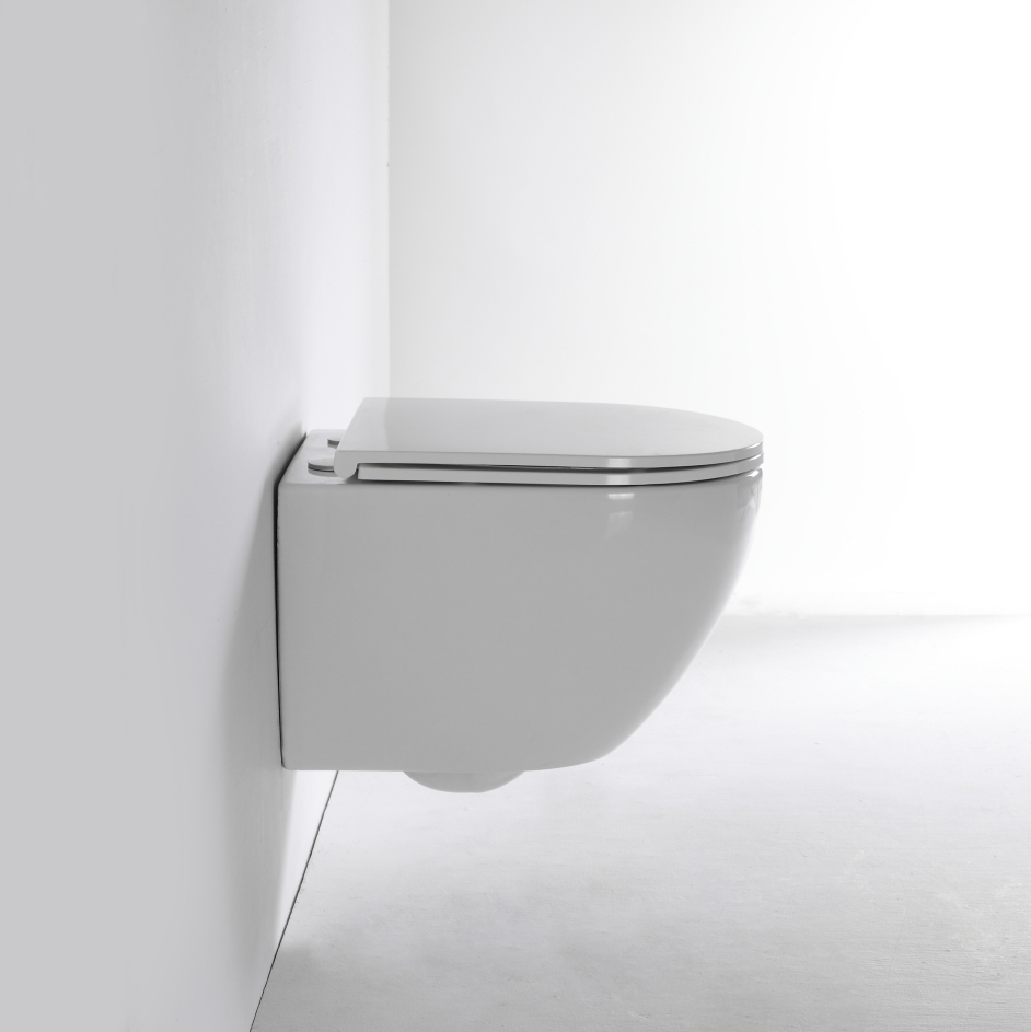 2418E Wandhängendes WC — Modernes Dual‑Flush Keramik WC mit verdecktem Spülkasten