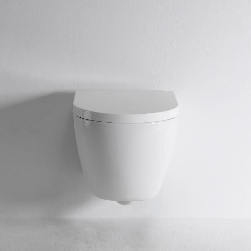 BF2418 Quiet and Powerful Flushing Ceramic Wall Hung Toilet with Soft Close Seat