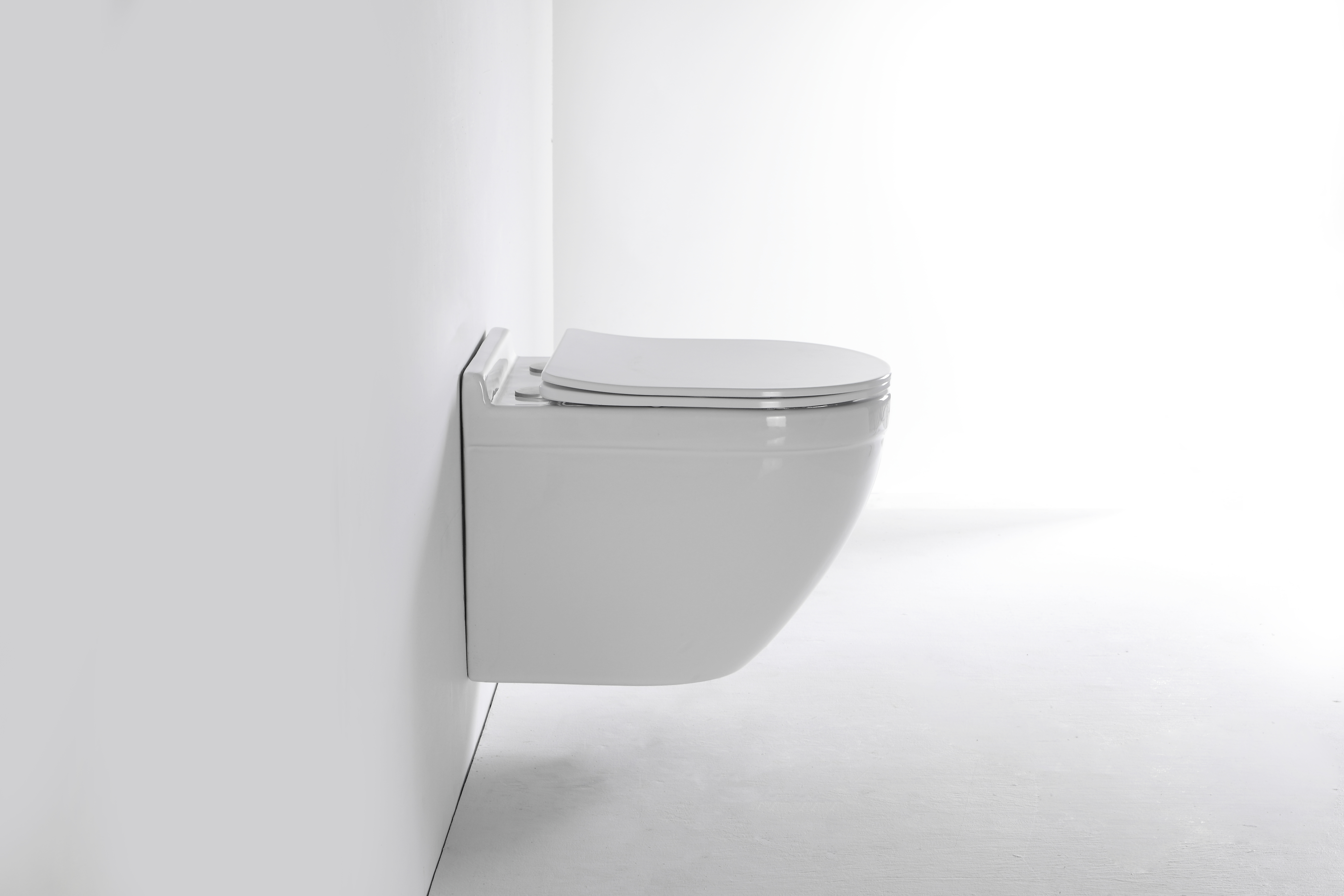 Modern Wall-Hung Toilet 2442D – Compact, Silent Flush, Soft Close Seat