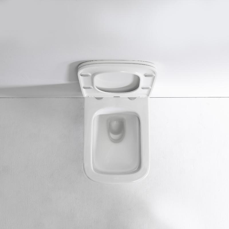 BF2440D Wall-Hung Toilet – White Rimless Compact Ceramic WC with P-Trap
