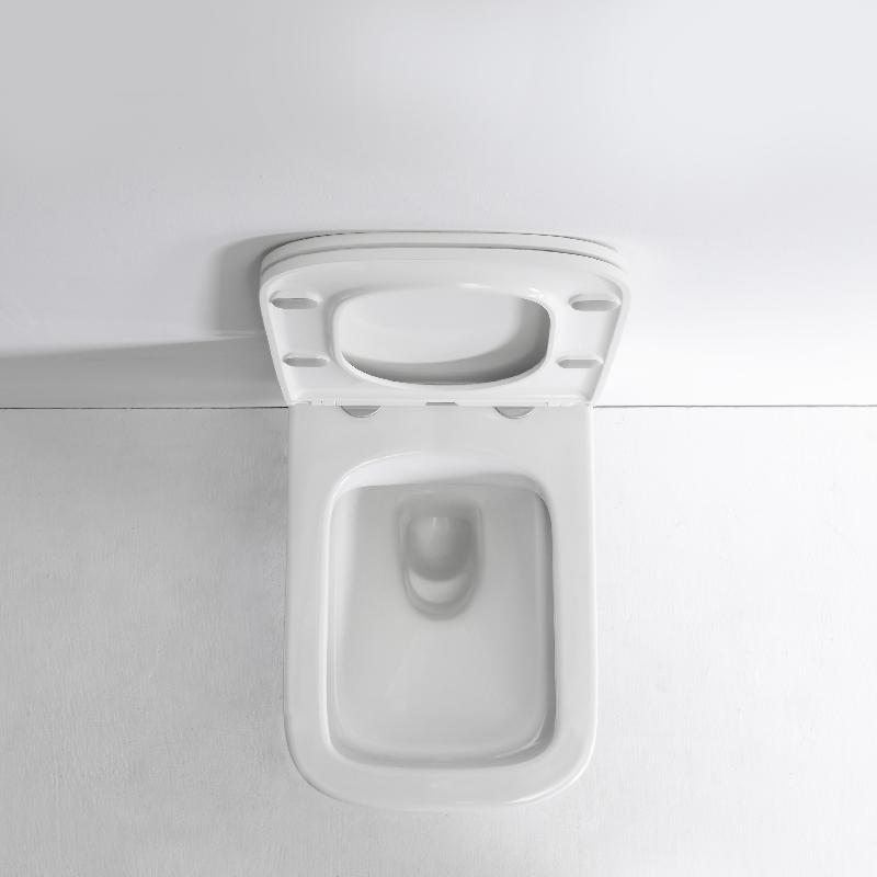 Wall-Hung Rimless Toilet BF2440 Modern Ceramic Wall Mounted WC with Soft Close Seat