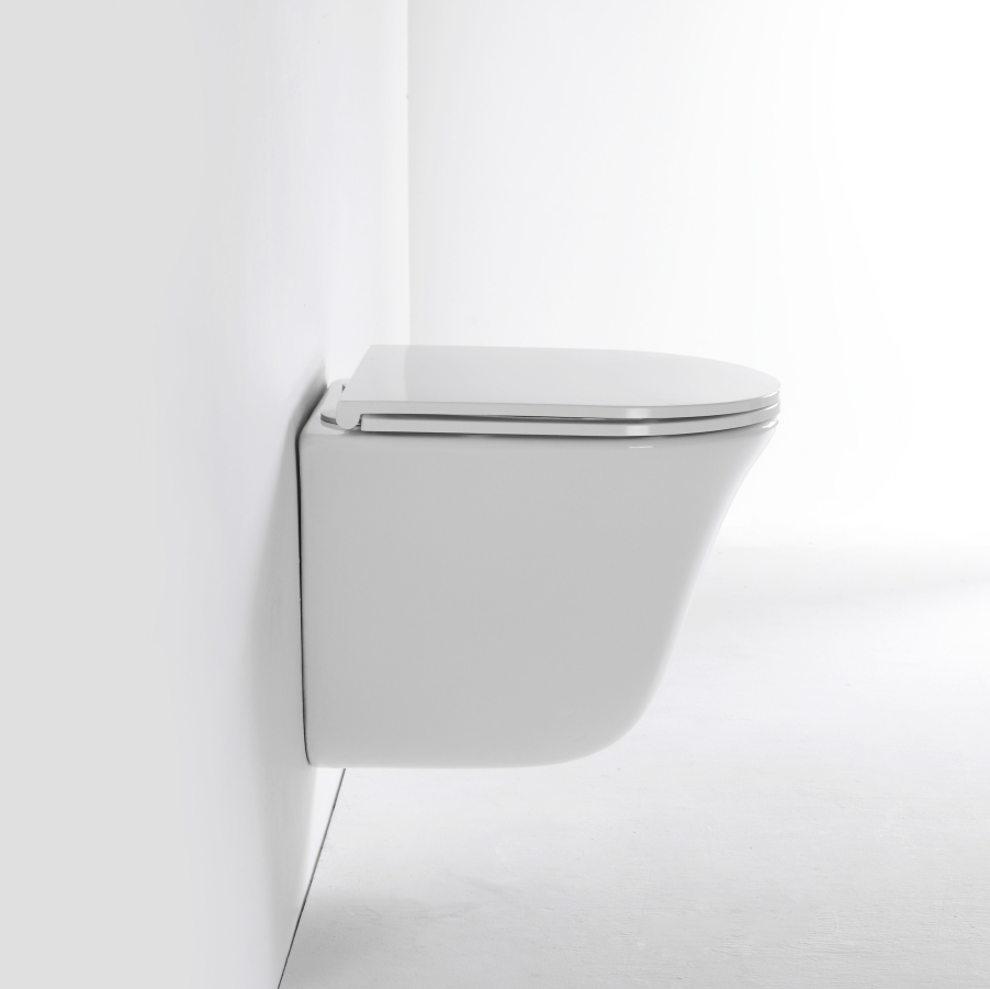 2441E Counter-Flow Rimless Wall Hung Toilet – Modern Concealed Tank Ceramic WC