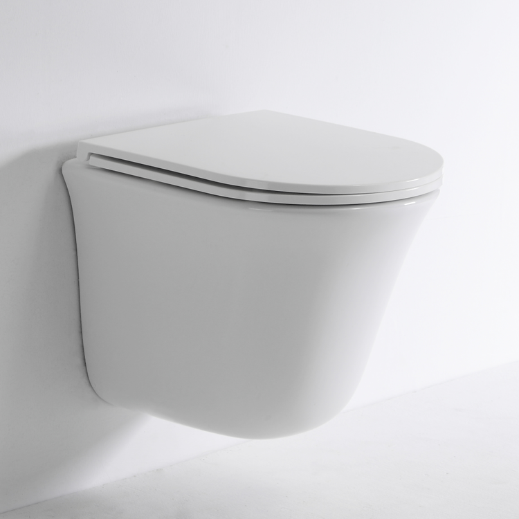 Elegant Round Wall-Hung Toilet 2441E – Rimless, Quiet, Space-Saving Ceramic WC