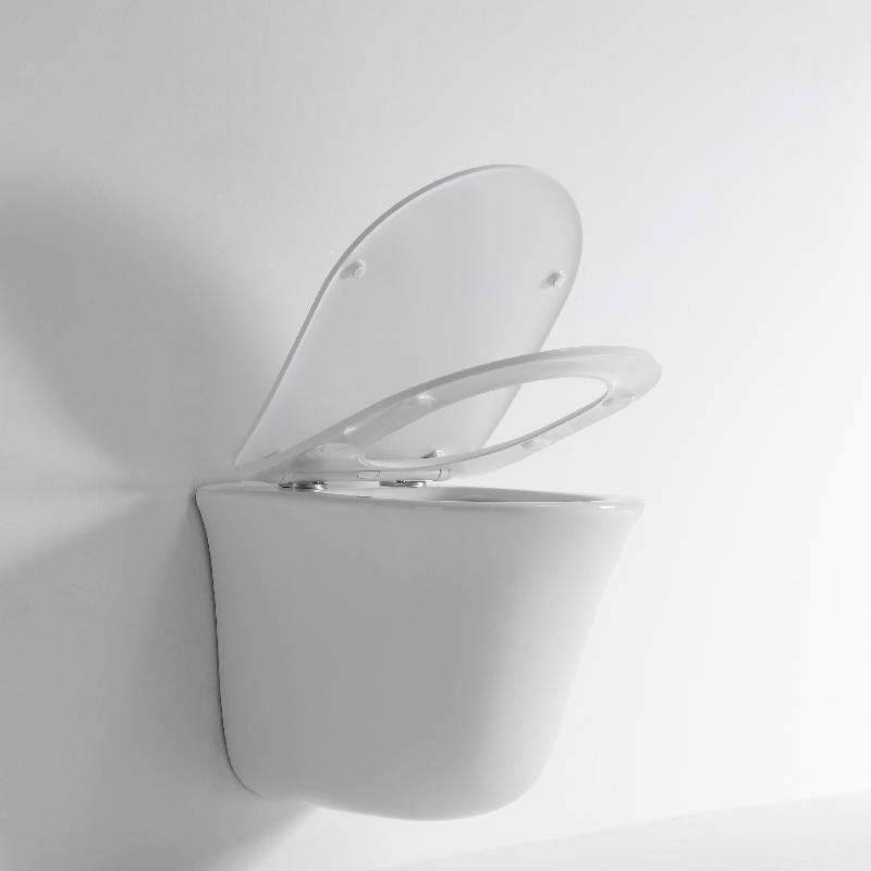 2441E Modern Wall Hung Ceramic Toilet - Silent Dual Flush with Sleek Design