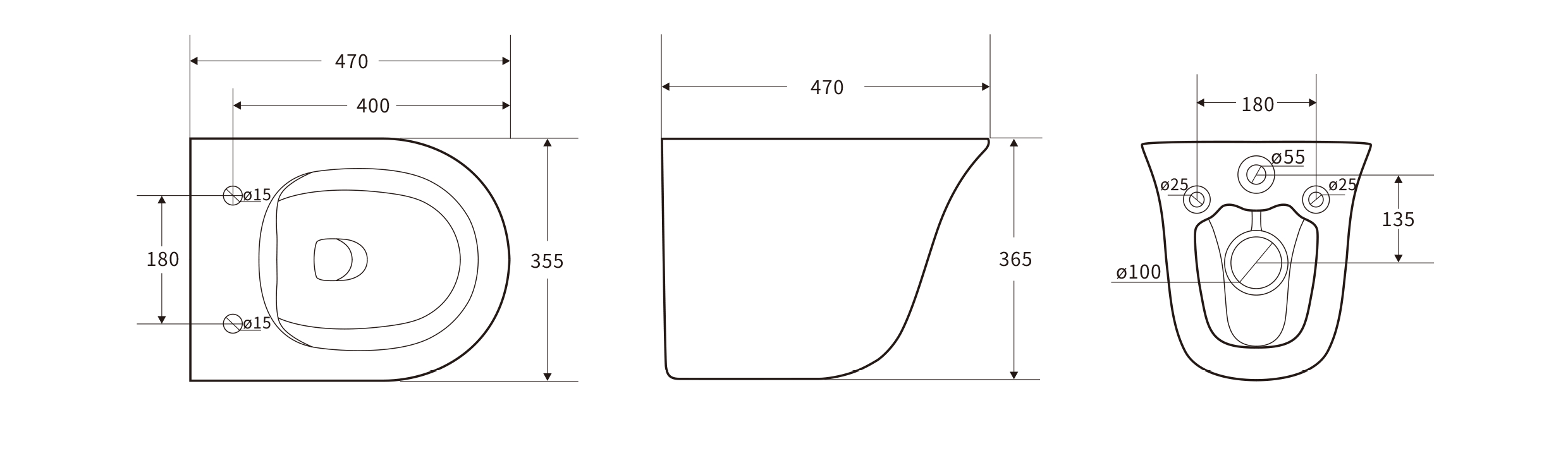 Wall-Hung Toilet 2441D - Rimless Hygienic Design with Soft Close Seat