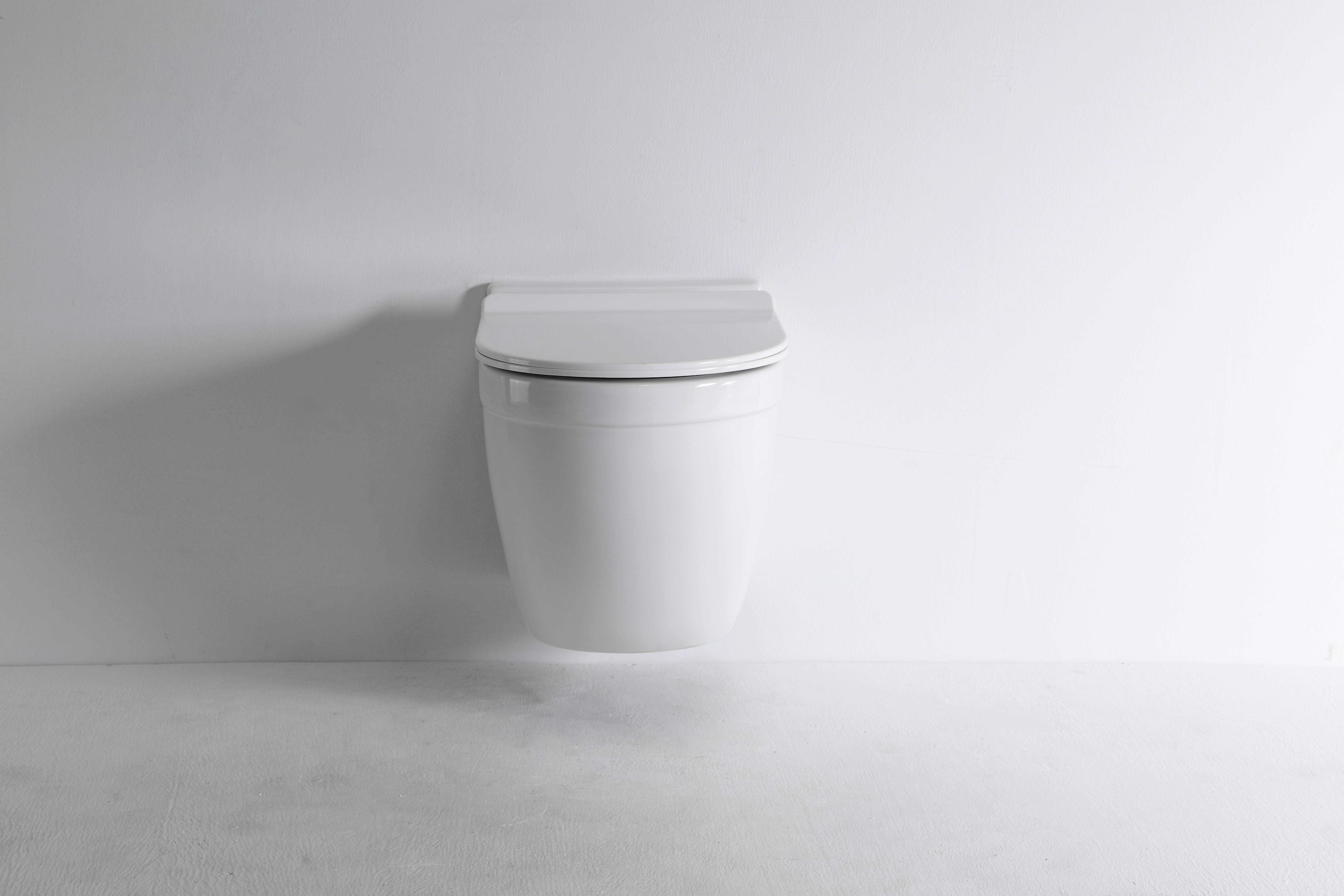 Wall-Hung Toilet 2442A – White Modern Ceramic Suspended WC with Soft Close Seat