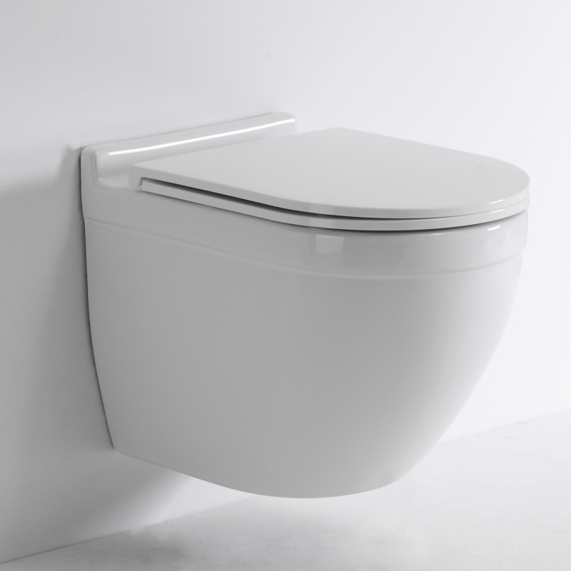 Toilette murale moderne 2442D avec abattant à fermeture douce et design minimaliste