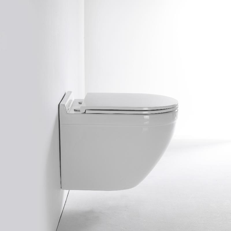 2442E Modern Ceramic Wall Hung Toilet | Durable & Quiet Flush