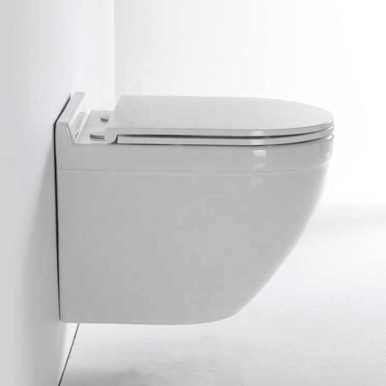 Modern Ceramic Wall Hung Toilet 2442D – Soft Close, Slim, Water-Efficient