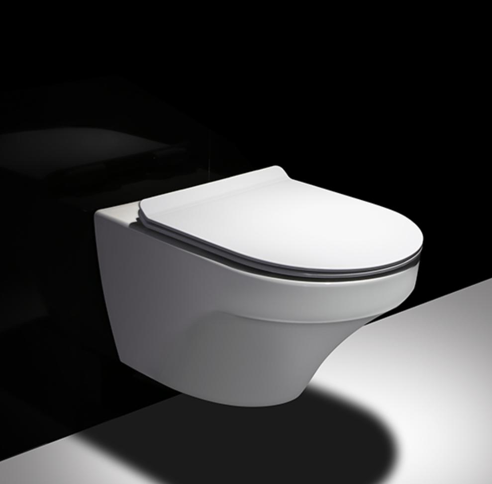 BF2462A Wall-Hung Ceramic Toilet with 4.5L Washdown Flushing and Soft-Close UF Seat